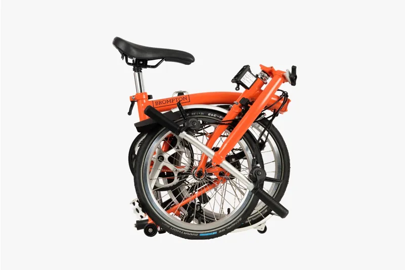 Brompton C-Line Explore Low Bar Folding Bike Fire Coral-3